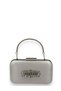 Color Satin Silver Case with Silver Stone Handle Evening Dress Evening Bag Portfolio