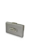 Silver Gray Color Non-Scratch Satin Silver Stone Evening Dress Bag - 2