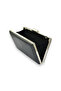 Metallic Black Color Chain Strap Evening Bag - 3