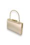 Skin Nude Color Handle Satin Crystal Stone Evening Dress Bag Evening Bag Henna Bridal Bag Clutch - 2