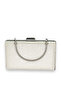 Ecru Crystal Patterned Matte Leather Metal Handle Evening Dress Bag Evening Bag Henna Wedding Engagement Bag - 3