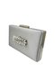 Mink Color Satin Silver Case Silver Stone Evening Dress Bag Evening Bag Portfolio - 2