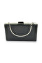 Metallic Black Color Chain Strap Evening Bag - 6