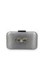 Gray Color Satin Silver Case Silver Stone Evening Dress Bag Evening Bag Portfolio