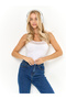 Bambidiba A+ Quality 20575 Lycra Cotton Tulle Detailed Thick Strap Undershirt Jacket Inside and Underwear Undershirt - 8