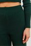 Women's Emerald Green Crop Ribbed Knitwear Top and Bottom Set with Finger Detail 85001045 - 6