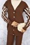 4064 Knitwear Set with Patterned Sleeves Brown - 3