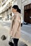 Soft Cashmere Coat with Embroidery Detail and Scarf, Cream Jacket - 4