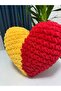 Puffy Heart-Knitted Yellow Red Heart Large Size (42X42Cm) - 3