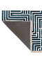 Umut Collection Black and White Themed Maze Patterned Modern Decorative Carpet 03 - 5