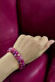 Pink Agate Bracelet Agate Stone Bracelet Flexible String Fits Any Wrist Natural Stone Bracelet - 4