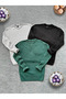 3-pack Men's Knit Sweater Black, Gray, Emerald Green - 2