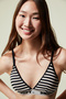 Striped Snoopy Soft Triangle Bra