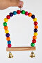 Parrot Swing Stand - Wooden and Beaded Toy - 3
