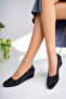 Women's Black Knitted Stylish Home Shoes