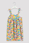 Girl's Flower Patterned Floral Garden Dress - 5