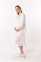 Effortt Ecru With Robe Maternity Postpartum Nightgown Set - 3