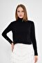 Collared Pullover with Snap Fasteners 1050 Black - 4