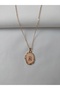 Gold Pearl Enamel R Letter Women's Necklace - 2