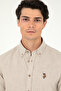 Men's Beige Long Sleeve Basic Shirt 50293980 -Vr011 - 2