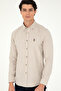 Men's Beige Long Sleeve Basic Shirt 50293980 -Vr011 - 3