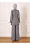 Stone Blue Tunic and Trousers Double Set - Tie Detailed - Refka - 6