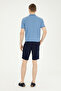 Men's Navy Blue Woven Shorts 50283928 -Vr033 - 4