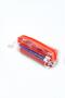 Quality Pvc Transparent Pen Holder with Orange Zipper Makeup Bag Pencil Case - 4