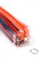 Quality Pvc Transparent Pen Holder with Orange Zipper Makeup Bag Pencil Case - 7