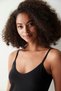 Nude V-Neck Cotton Black Cami Undershirt - 2