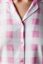 طقم بيجامة بنطلون قميص وردي من Gingham - 3
