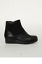 166675 .Sz4Pr Women's Black Wedge Heel Boots