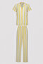 Base Spring Yellow Button Shirt Pants Pajama Set - 6
