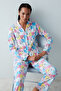 Hello Kitty Patterned Colorful Shirt Trousers Pajama Set