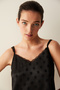 Luna Satin Black Shorts Pajama Set - 3