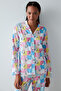 Hello Kitty Patterned Colorful Shirt Trousers Pajama Set - 5
