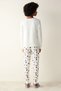 Hug Friend Thermal White T-Shirt Pajama Top - 4