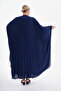 Navy Blue Medina Silk Soley Standard Butterfly Model Ferace Dress, Sizes 36 to 60. - 8