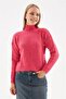 Stand Collar Sweater Fuchsia