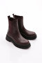 Women's Stretch Detailed Boots Brown Genuine Leather 62162453 - 2