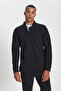 100% Cotton Slim Fit Slim Fit Polo Collar Long Sleeve Black Long Sleeve T-Shirt