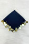 Navy Blue Gold Chiffon Halay Handkerchief 5 Pieces, Bride Groom Wedding Henna Circumcision Engagement Bride - 2
