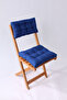 Bistro Kitchen Garden Chair Cushion with Backrest Cobalt Blue (Cushion and Back Mattress)