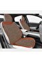 Linen Anti-Sweat Car Seat Cushion Set Seat Protection Cover Yali Series Front Rear Set Tan - 2