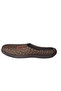 Men's Dark Brown-Cream Line Patterned Orthopedic Sole Daily Indoor Slippers Gzeer202-302 - 3