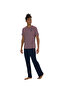 Us Polo Assn. Men's Burgundy Flamed Round Collar Pajama Set - 3
