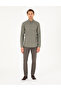 Khaki Slim Fit Long Sleeve Shirt 50293756-Vr027 - 4