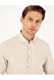 Beige Slim Fit Long Sleeve Shirt 50297998 -Vr011 - 2