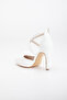 Women's Stiletto High Heel Strappy White Stiletto - 5