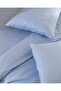 Clodia King Size %100 Cotton Printed Satin Bed Sheet Pieces Duvet Cover Set - Blue - 8